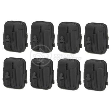 Imagem de Kit 8 Bolsas Pretas Conjunto De Sobrevivência E Atividades Camping preto