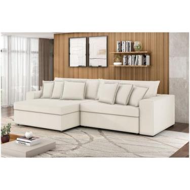 Imagem de Sofá 4 Lugares Retrátil Reclinável Bouclé Mediterrâneo Parma Flexforma