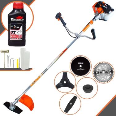 Imagem de Roçadeira Multifuncional Vulcan VR430S À Gasolina 43cc 1,7HP 10.000rpm Completa 5 Em 1 Com Carretel + Kit 4 Lâminas de Corte + ÓLEO TOYAMA 2 Tempos