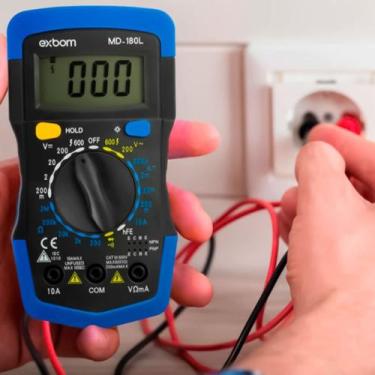 Imagem de Multímetro Digital Profissional Azul - Exbom