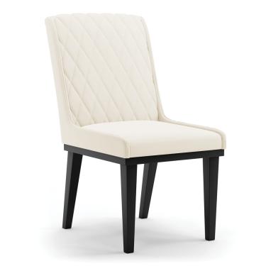 Imagem de Cadeira Sala de Jantar Base Madeira Preto Sofia Veludo D03 - D'Rossi