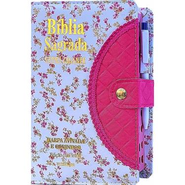 Imagem de Bíblia Com Letra Grande - Com Harpa E Corinhos Rosafloral