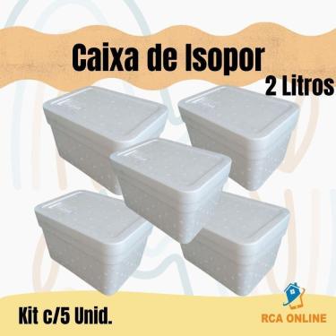 Imagem de Caixas De Isopor Eps 2 Litros Kit 5 Unid Sorvetes E Gelatos