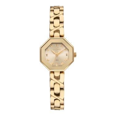 Imagem de Relógio Technos Feminino Ref: 2035ncv/1x Bracelete Octogonal Dourado