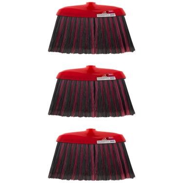 Imagem de Kit 3 Unidades VASSOURA Condor Madri SEM CABO Multiuso com Cerdas Sintéticas e Pontas Plumadas Para Limpeza Geral