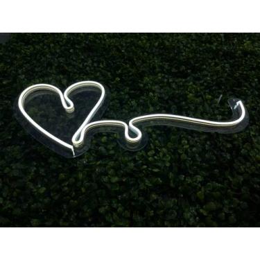 Imagem de Painel Neon LED Coração Apaixonado  Decoração Romântica e Moderna - Co