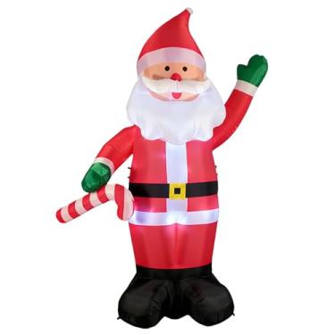 Imagem de Baoblaze Papai Noel iluminado, decoração inflável de Natal de 12 pés com luzes LED, decoração de quintal inflável para shoppings, casas de férias