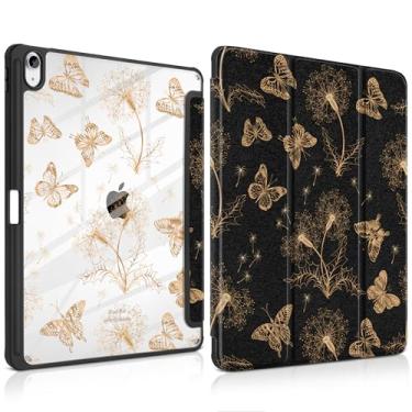 Imagem de MEEgoodo Capa para iPad Air 33.0 cm 2025(M3) / 2024(M2), capas para tablet com revestimento traseiro de acrílico transparente, capa com suporte para lápis + despertar/hibernar automático + suporte de