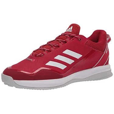 Imagem de adidas Icon 7 Turf Tênis de beisebol masculino, Team Power vermelho/branco/vermelho solar, 7