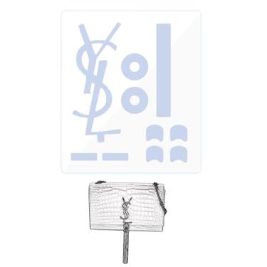 Imagem de BagArmor Película protetora de hardware, compatível com YSL Kate Tassel Small. Adesivo de ferragem de bolsa transparente, antiarranhões, transparente