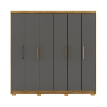 Imagem de Guarda-Roupa 6 Portas 6 Gavetas 100% MDF Recife Nature/Alasca - Vila R