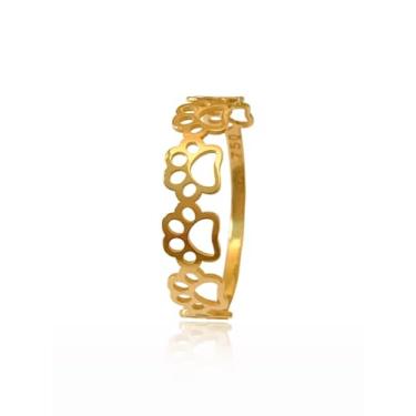 Imagem de Anel Feminino Patinhas De Gato/Cachorro Ouro 18k 750 Acompanha Estojo e Certificado (16)