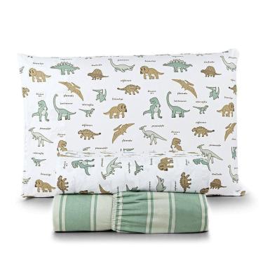 Imagem de Jogo De Cama Tutti Kids 200 Fios Solteiro 03 Peças 100% Poliéster - Dino World