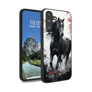 Imagem de DIGTIALL Capa de cavalo galopante para Samsung Galaxy S25 FE de 6,7 polegadas, capa protetora de silicone TPU macio e fina, antiderrapante e design à prova de choque para Samsung S25 FE