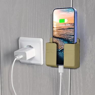 Imagem de Suporte de parede e chuveiro para celular – Suporte de telefone à prova d'água com suporte autoadesivo forte, suporte de parede mãos livres para banheiro, cozinha e academia (café, 3 peças)