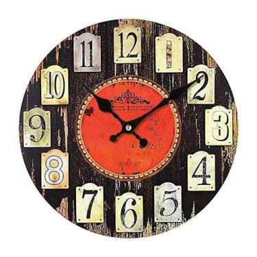 Imagem de Relógio de parede Vintage Royal Collection 30cm MDF Silent Movement - 