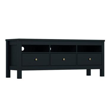 Imagem de Rack Para Tv Até 65 Polegadas 03 Gavetas Indiana Henn Preto HP