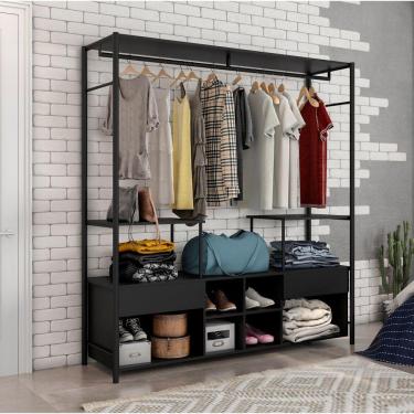 Imagem de Guarda Roupa Closet Modulado Barcelona Preto