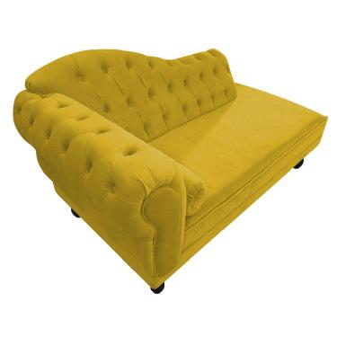 Imagem de Diva Recamier Diana 160cm Lado Direito Suede Amarelo
