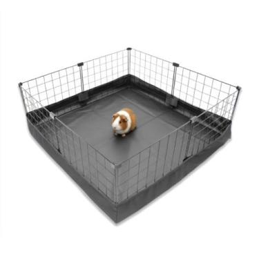 Imagem de Cercado Porquinho da Índia 80x80x30cm Preto com Bandeja Higiênica Deta