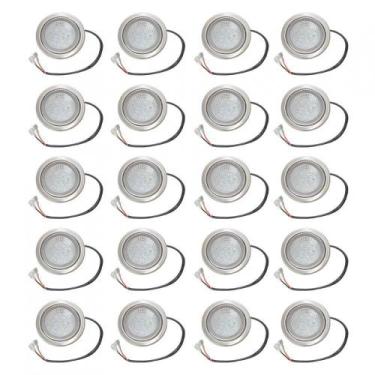 Imagem de Kit Lâmpada Led Redonda Para Coifa Plug Simples - 20 Peças Metálico Bi