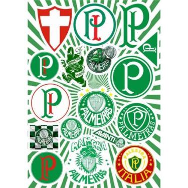 Imagem de KIT 02 - (02) - 02 Cartela De Adesivos Personalizados Time Mancha Verd