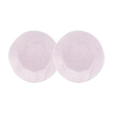 Imagem de Conjunto 2 Pratos Fundos 22,5cm Ryo Pink Sand Porcelana Oxford