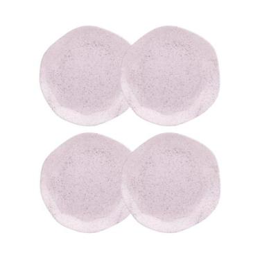 Imagem de Conjunto 4 Pratos de Sobremesa 21,5cm Ryo Pink Sand Porcelana Oxford