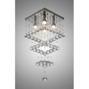 Imagem de Lustre para sala de cristal legítimo k9,base 30x30 cm Até 90 cm altura