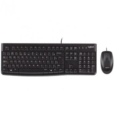 Imagem de Kit Teclado e Mouse Com Fio Logitech MK120 USB Sensor Optico