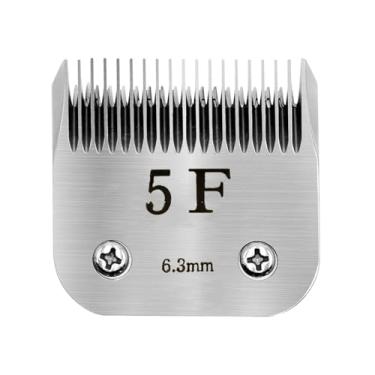Imagem de CHICHIYANG Lâmina de tosquiadeira de aço inoxidável para animais de estimação 5F # 1/10.2 cm comprimento de corte adequada para cortadores Wahl KM2, KM5, KM10, A5