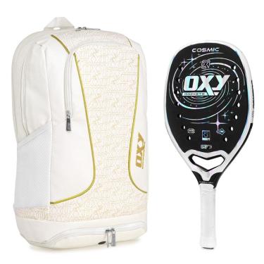 Imagem de Raquete De Beach Tennis Oxy Cosmic com Mochila Oxy Beach Branca de Brinde