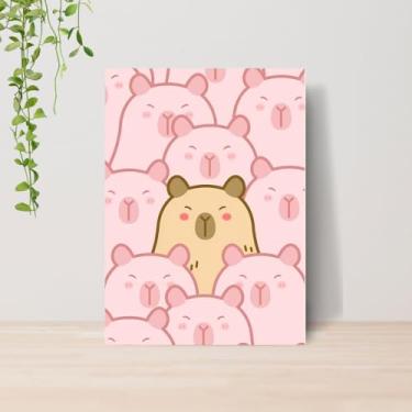 Imagem de Genérico, Quadro Capivaras Fofas A4 | Placa MDF 002