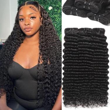 Imagem de Pacotes de cabelo QGVQGV Deep Wave 12A 100% Virgin Brazilian