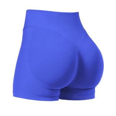 Imagem de Shorts de treino de impacto VOYJOY femininos elétricos azuis