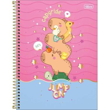 Imagem de Caderno Espiral Capa Dura Universitário 10 Matérias Capyclub 160 Folha