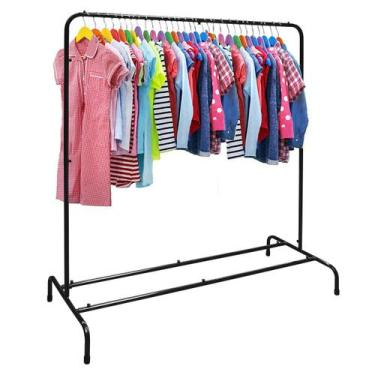 Imagem de Arara Cabideiro Pendurador Suporte de Roupa Ferro Provador - Utility, 