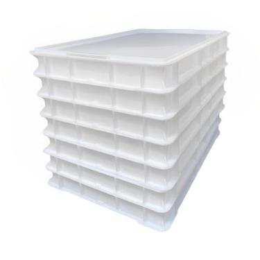 Imagem de Kit Com 7 Caixas De Fermentação De Massa De Pizza + 2 Tampas - LCR