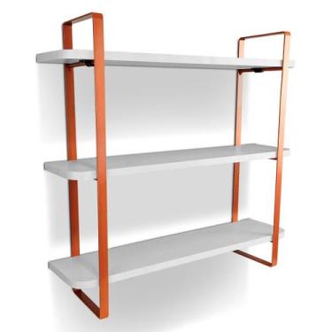 Imagem de Prateleira Tripla Nicho Hone Modelo Industrial Decoração Casa 60x15 Co