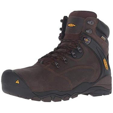 Imagem de KEEN Utility Bota de trabalho masculina Louisville 15 cm altura média bico aço impermeável, Castanho cascata, 47