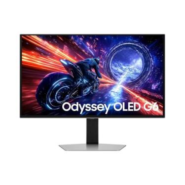 Imagem de Monitor Samsung Odyssey OLED G6 500Hz 27", 0.03ms, QHD, G-sync, FreeSync, DP, HDMI, USB, ajuste de altura, prata.