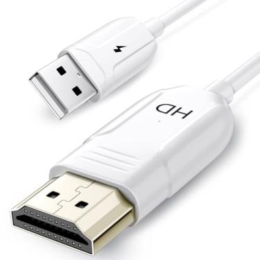 Imagem de Adaptador dongle de exibição HDMI sem fio, extensor HDMI, receptor sem fio para iPhone/smartphone/MacBook/PC para TV/monitor/projetor, streaming de vídeo/áudio/arquivo, suporte Plug & Play Airplay e
