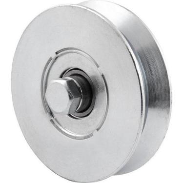 Imagem de Roldana para portão 2.1/2" tipo V em aço zincado Vonder