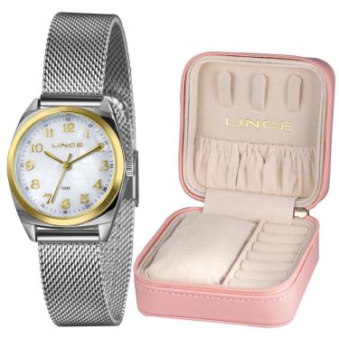 Imagem de Relógio Lince Feminino Ref: Lrth221l30 B2sx Bicolor Estojo Porta Joia
