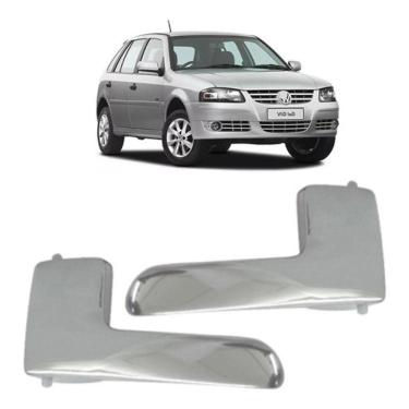 Imagem de Par Maçaneta Interna Gol G4 Cromada Metal Fox De 2003 A 2009 - Un / 2 [f103]