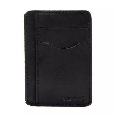 Imagem de Carteira Masculina Couro Durável Com Compartimento Para Cnh Crazy Horse Preto