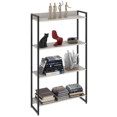Imagem de Estante Livreiro Dynamica Industrial 80cm 4 Prateleiras C08 Snow - Mpozenato