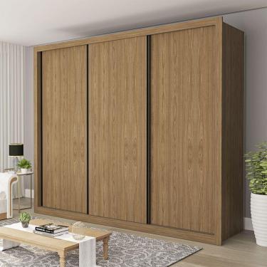 Imagem de Guarda Roupa Casal Nápoli 3 Portas 6 Gavetas Minastex Carvalho
