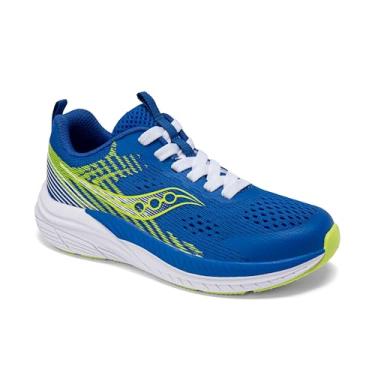 Imagem de Saucony Tênis infantil unissex Hurricane Kdz, Azul/limão, 17