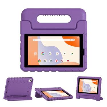 Imagem de Capa para tablet Walmart Onn 7 polegadas Gen 4 2024 Modelo: 100135924, capas infantis leves à prova de choque duráveis com suporte conversível para meninos e meninas, roxo